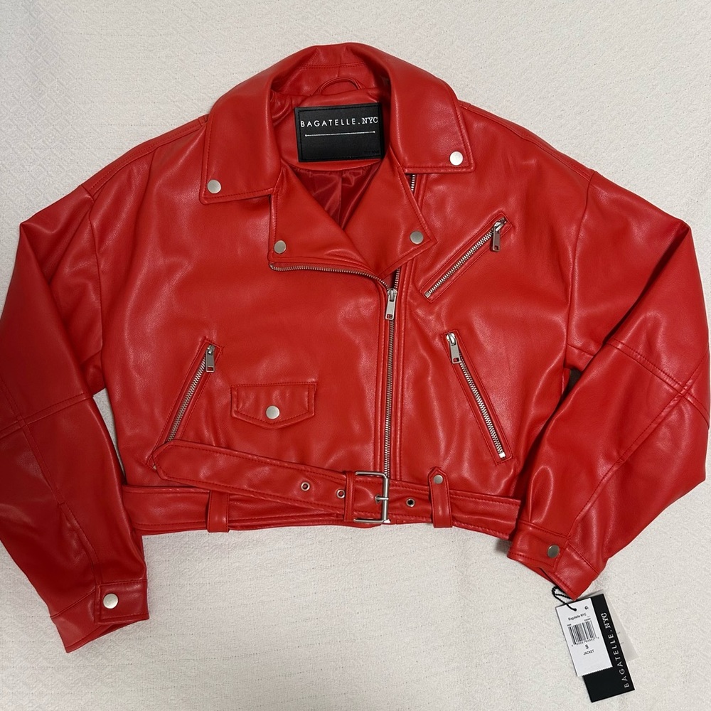 NWT | BAGATELLE. NYC (Bloomingdales)| Oversized Faux Leather Jacket